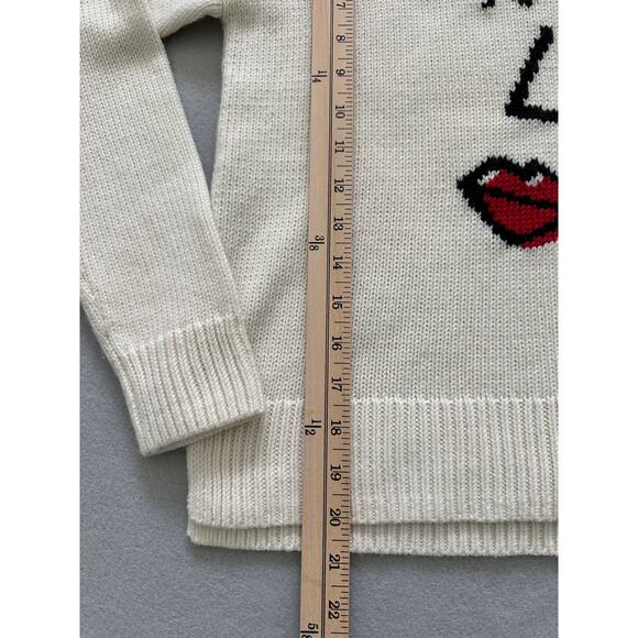 Madewell Making Faces Intarsia Knit Sweater Merino Wool Small - Picture 7 of 9
